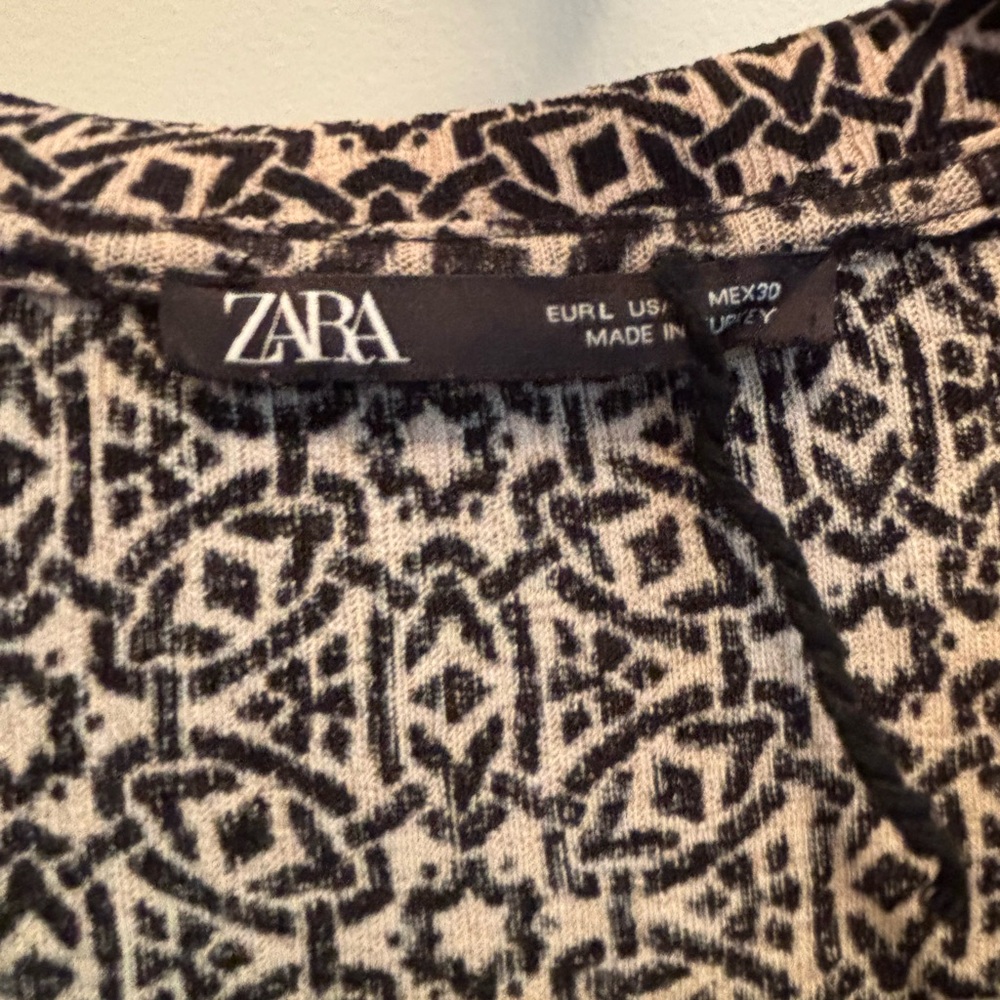 Zara Geometric Pattern Button Down Shirt - image 2